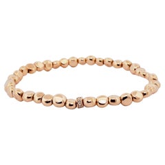 Solid Gold Bracelet with Diamond Elements