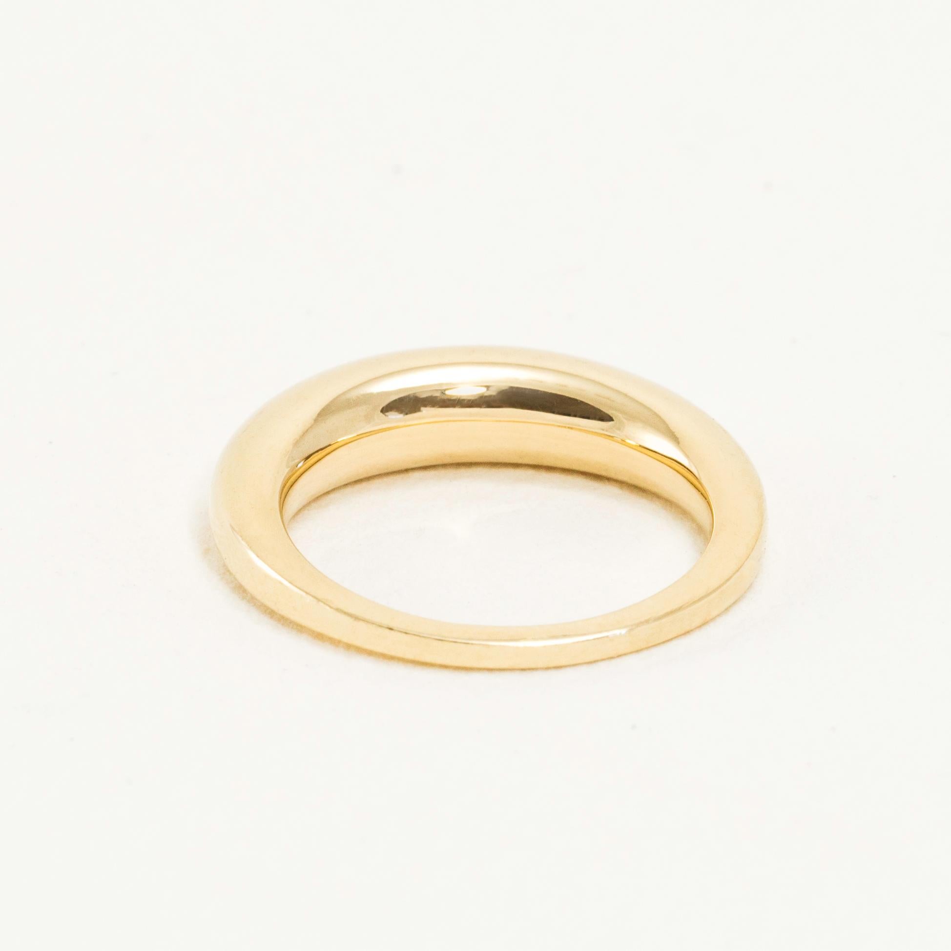 gold solid circle ring