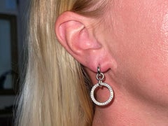 Boucles d'oreilles en or massif avec diamants 18K