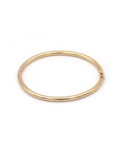 Solid gold French bangle in solid 18 karat gold