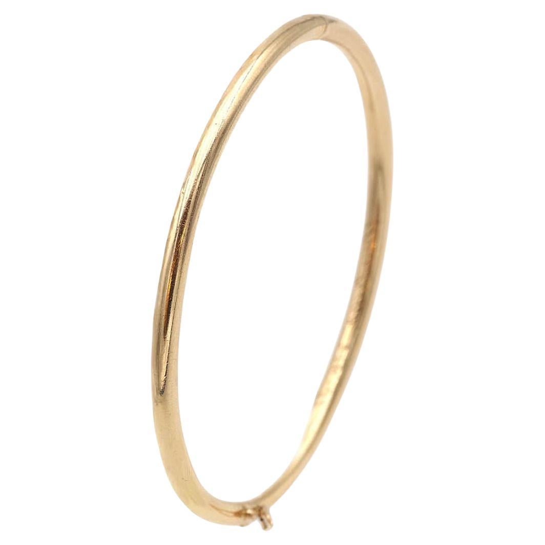 Solid gold French bangle in solid 18 karat gold