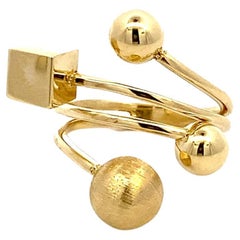 Solid Gold Geometric Ring