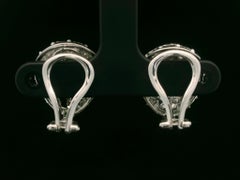 Solid Gold GIA 7.52ctw Colombian Emerald & Diamond Button Clip On Earring