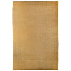 Solid Gold Handwoven Mohair Area Rug by Carini