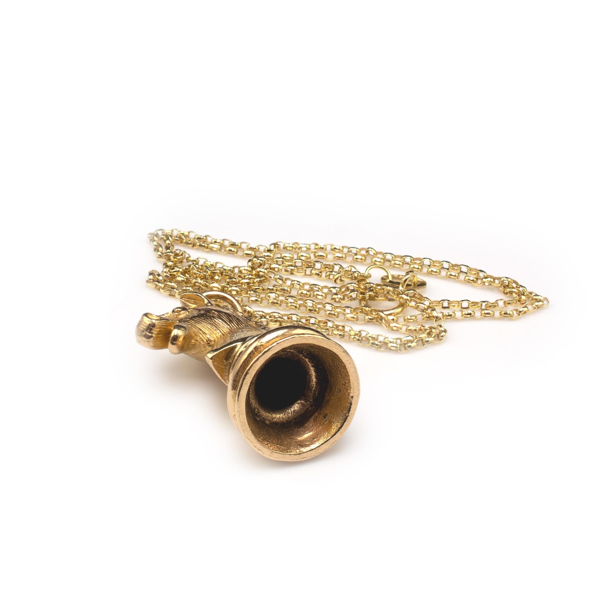 gold chess piece pendant