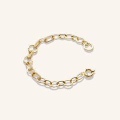 14K Gold Zircon Link Chain Bracelet – Handcrafted Statement Fine Jewelry