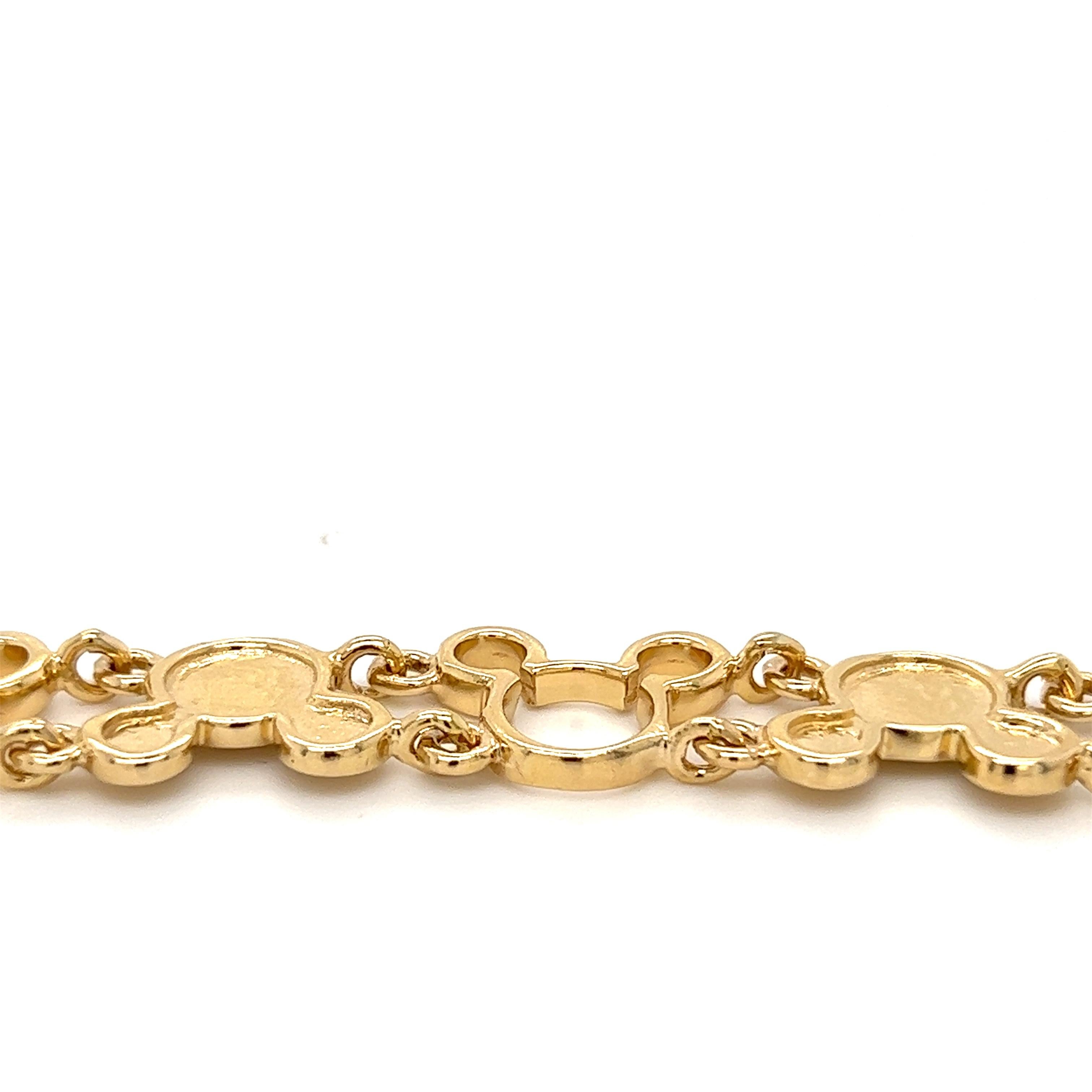mickey mouse bracelet gold