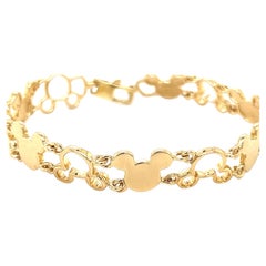 Solid Gold Mickey Mouse Bracelet