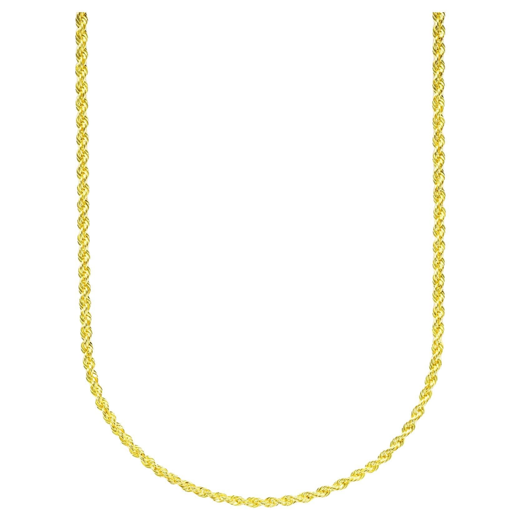 Thick Rope Link Chain Necklace Solid Gold Minimalist Handmade 14 Karat