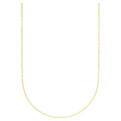 Thin Cable Link Chain Necklace Solid Gold Minimalist Handmade  14 Karat