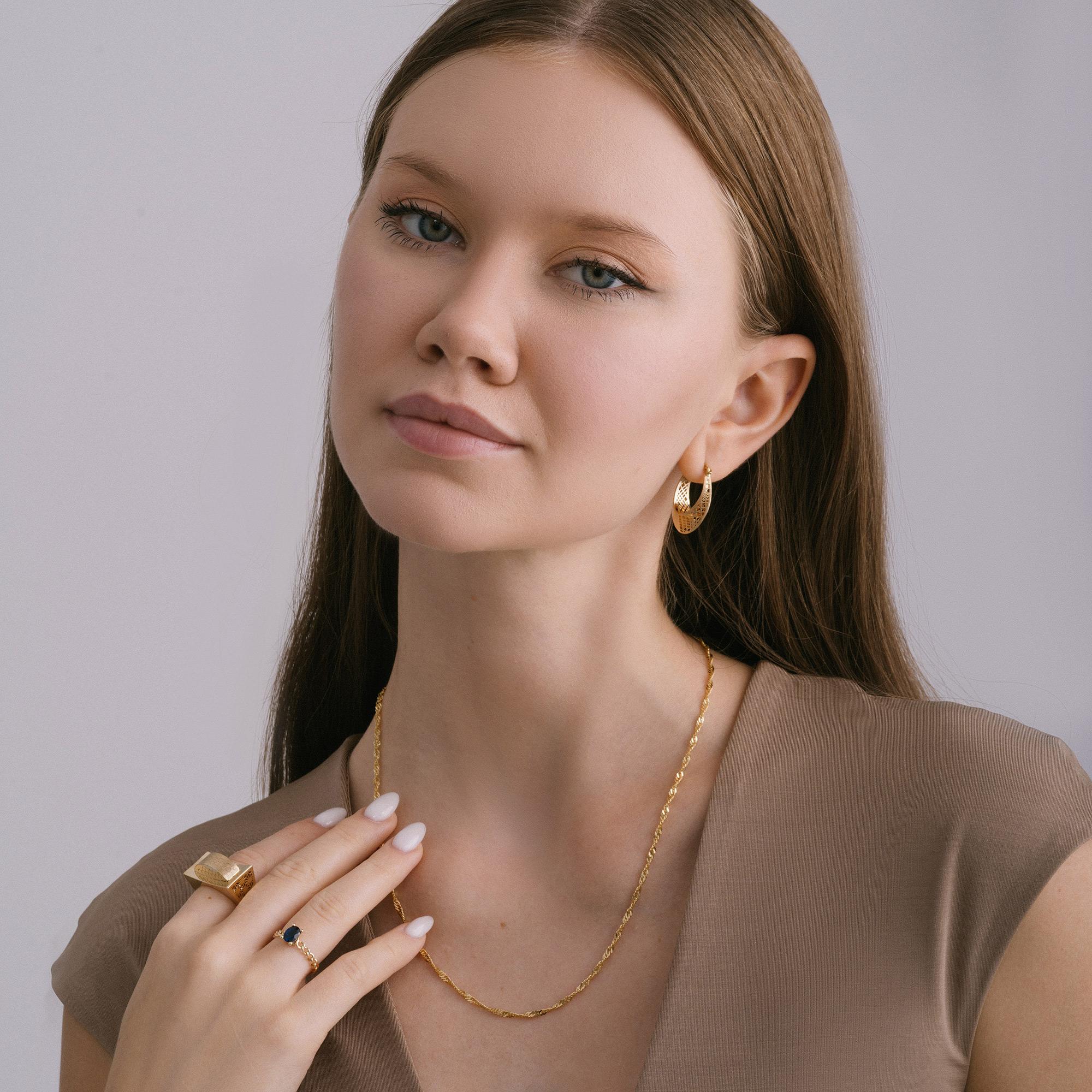 Twisted Rope Link Chain Necklace Solid Gold Minimalist Handmade  14 Karat In New Condition For Sale In Patchogue, NY