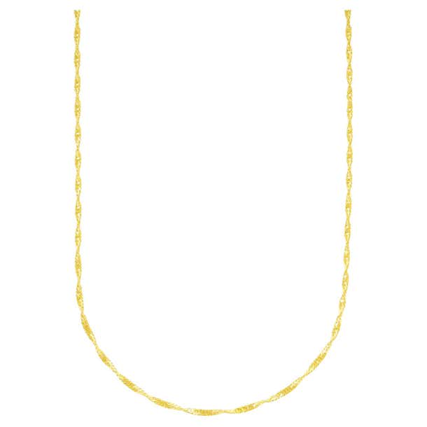 Twisted Rope Link Chain Necklace Solid Gold Minimalist Handmade 14 ...