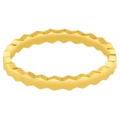 Honeycomb Wave Thin Stackable Ring Solid Gold Minimalist 14 Karat