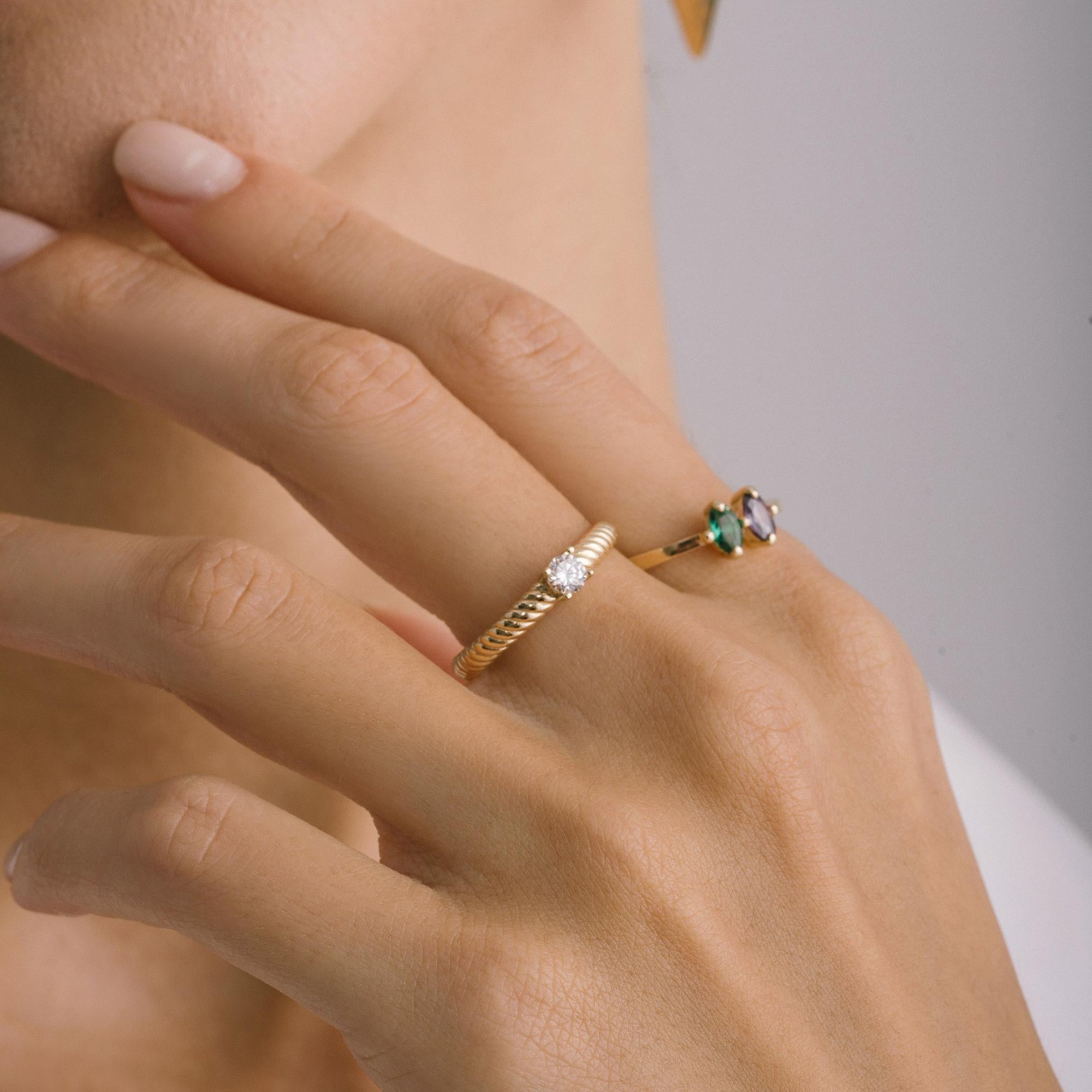 Exclusively crafted from genuine gold, Zelveti jewelry embodies purity and longevity. Available in 14 or 18 karat gold, Zelveti jewels are designed to whisper to your soul and carry forward your story across generations. The hallmark of 585 (14