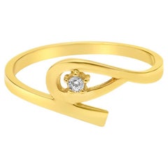 Eye of Horus Zircon Gemstone Stackable Ring Solid Gold Minimalist 14 Karat