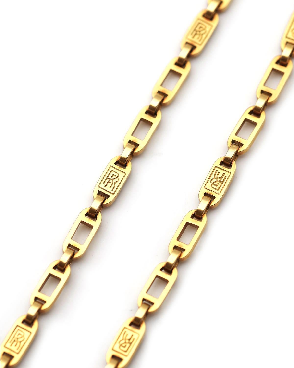 Collana a catena Rolls Royce in oro massiccio 18 carati, Collana a catena in oro massiccio In condizioni buone in vendita a PARIS, FR