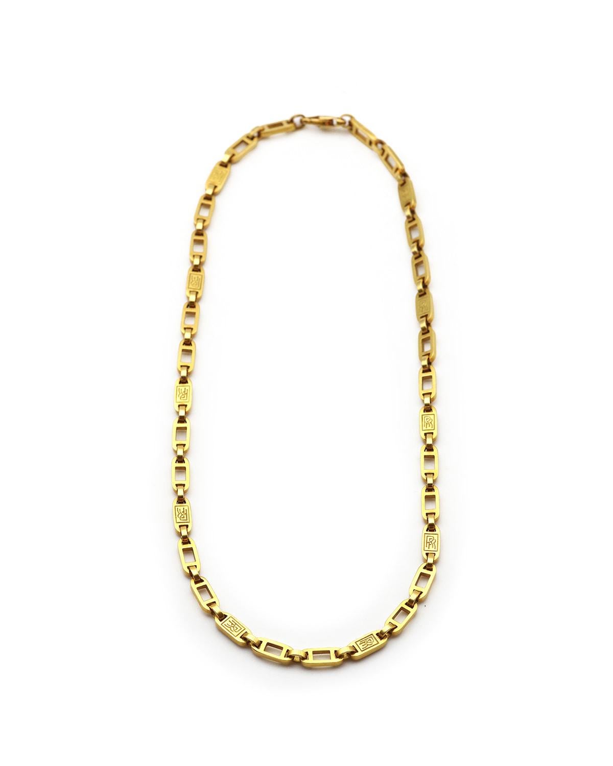 Donna Collana a catena Rolls Royce in oro massiccio 18 carati, Collana a catena in oro massiccio in vendita