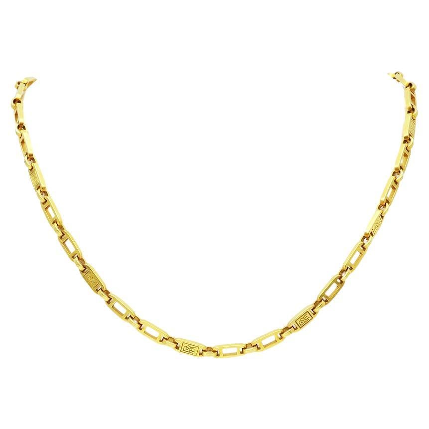 Collana a catena Rolls Royce in oro massiccio 18 carati, Collana a catena in oro massiccio in vendita