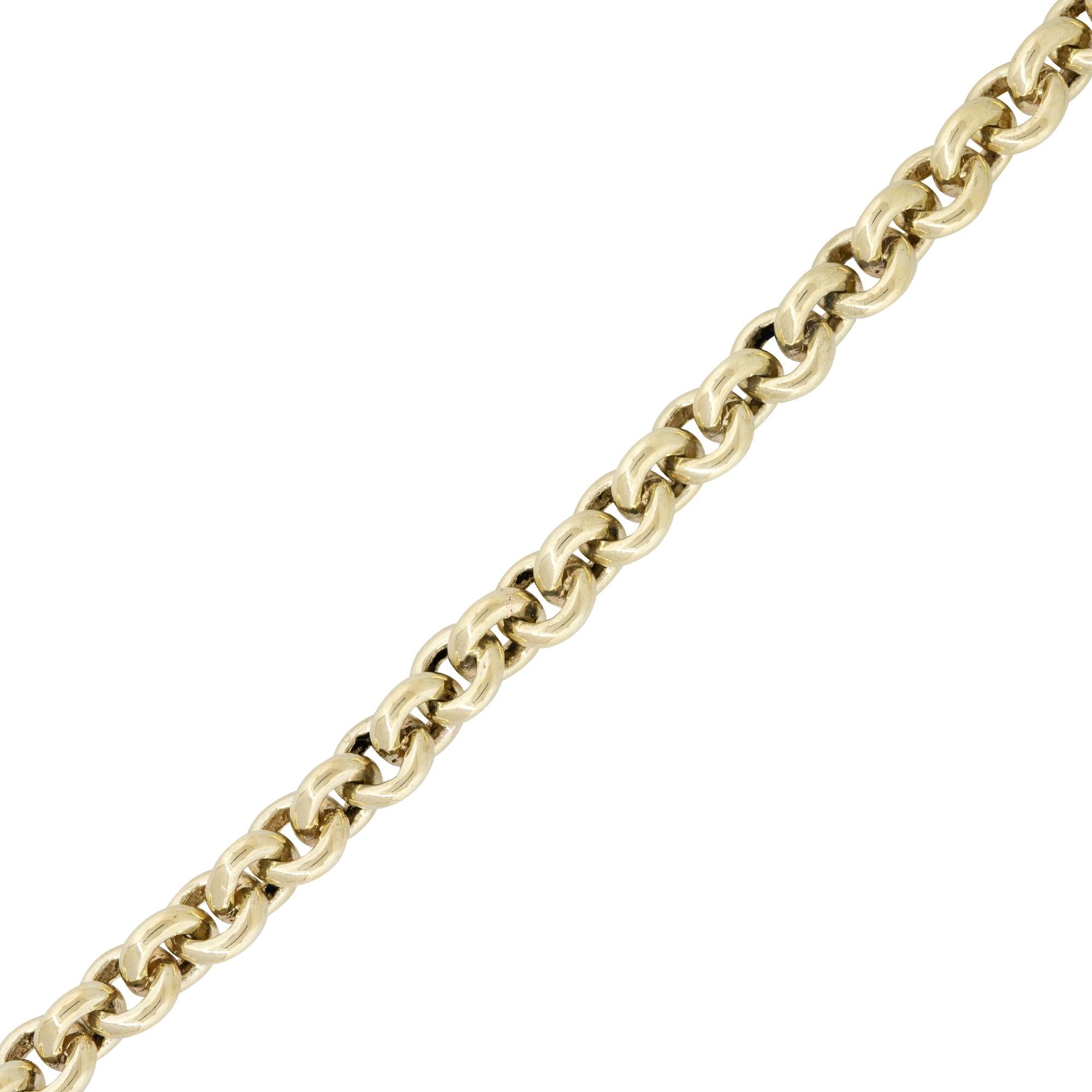 Runde Gliederhalskette aus massivem Gold, 8 mm, 14 Karat Kette, Halskette auf Lager im Zustand „Hervorragend“ im Angebot in Boca Raton, FL