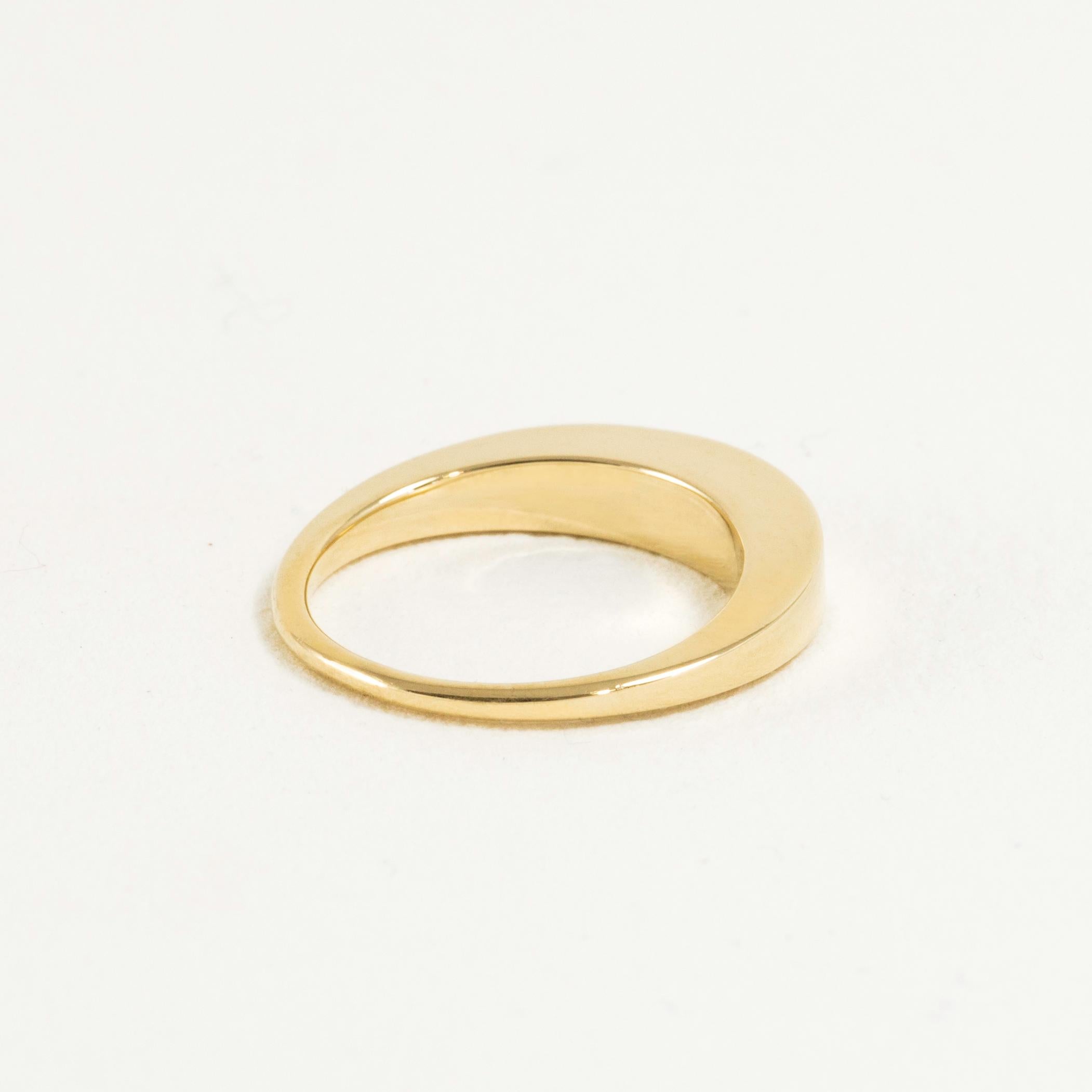 Contemporary Solid Gold Square Ring Revolution