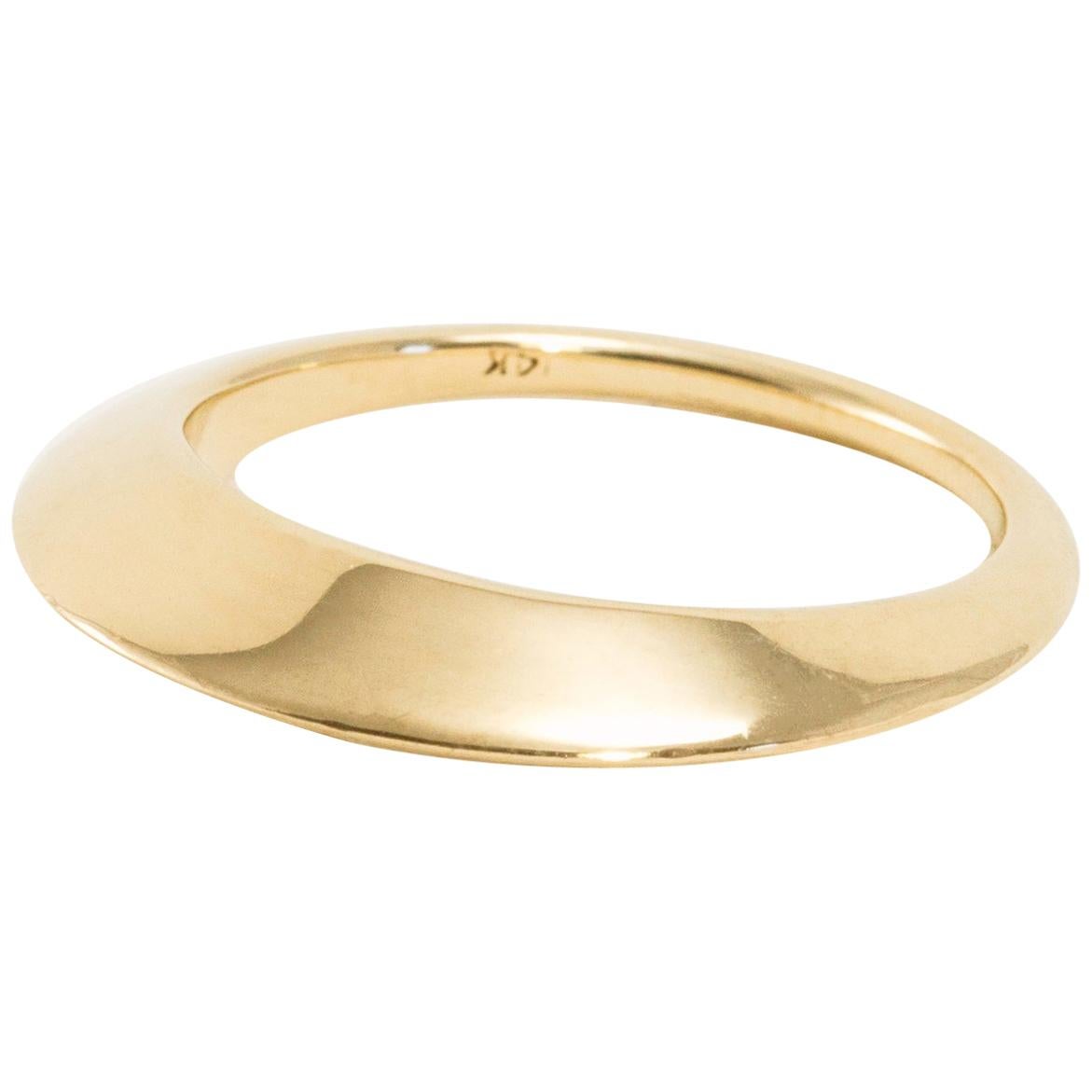 Solid Gold Triangle Ring Revolution For Sale