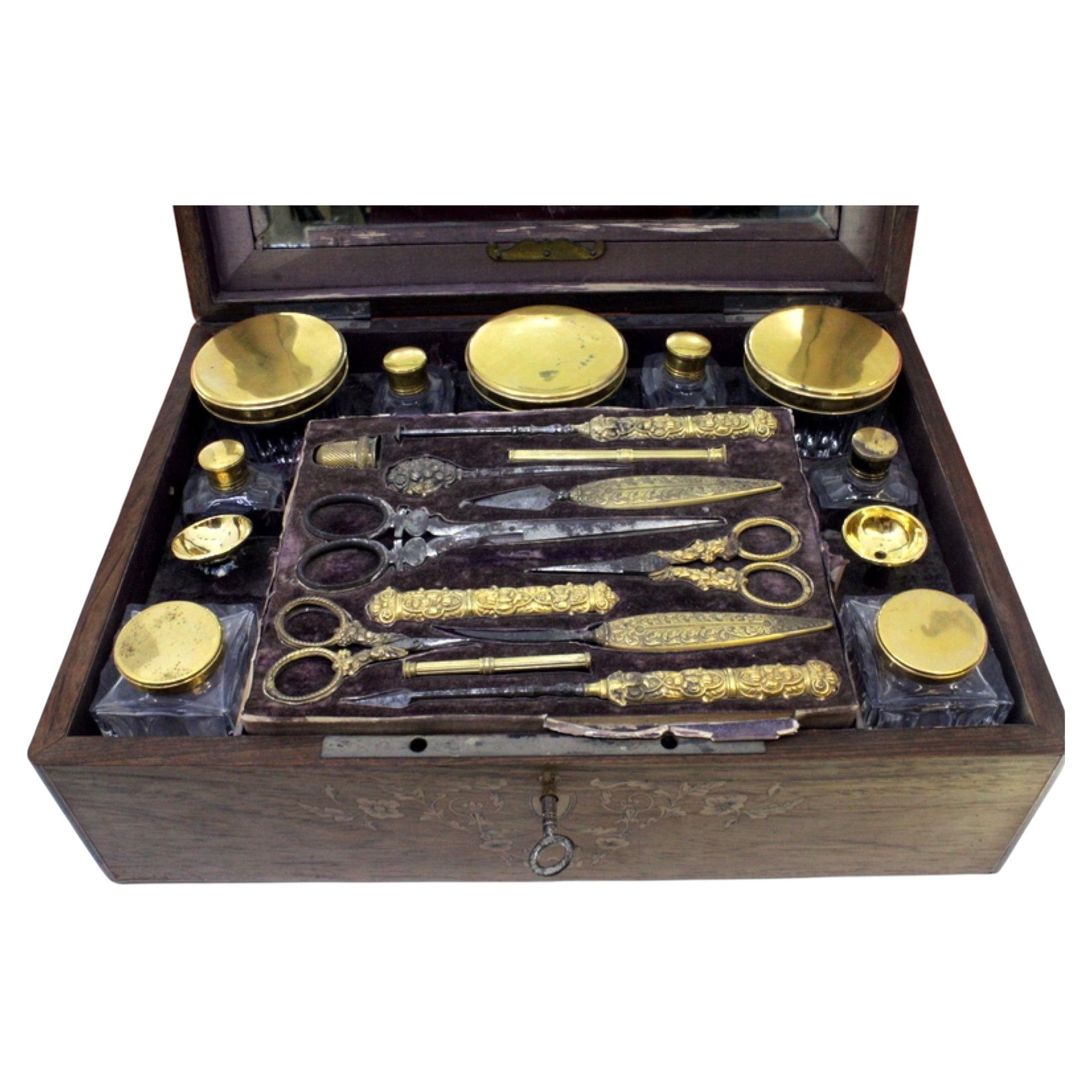 Solid Gold Vanity Set - Charles X - 19th century