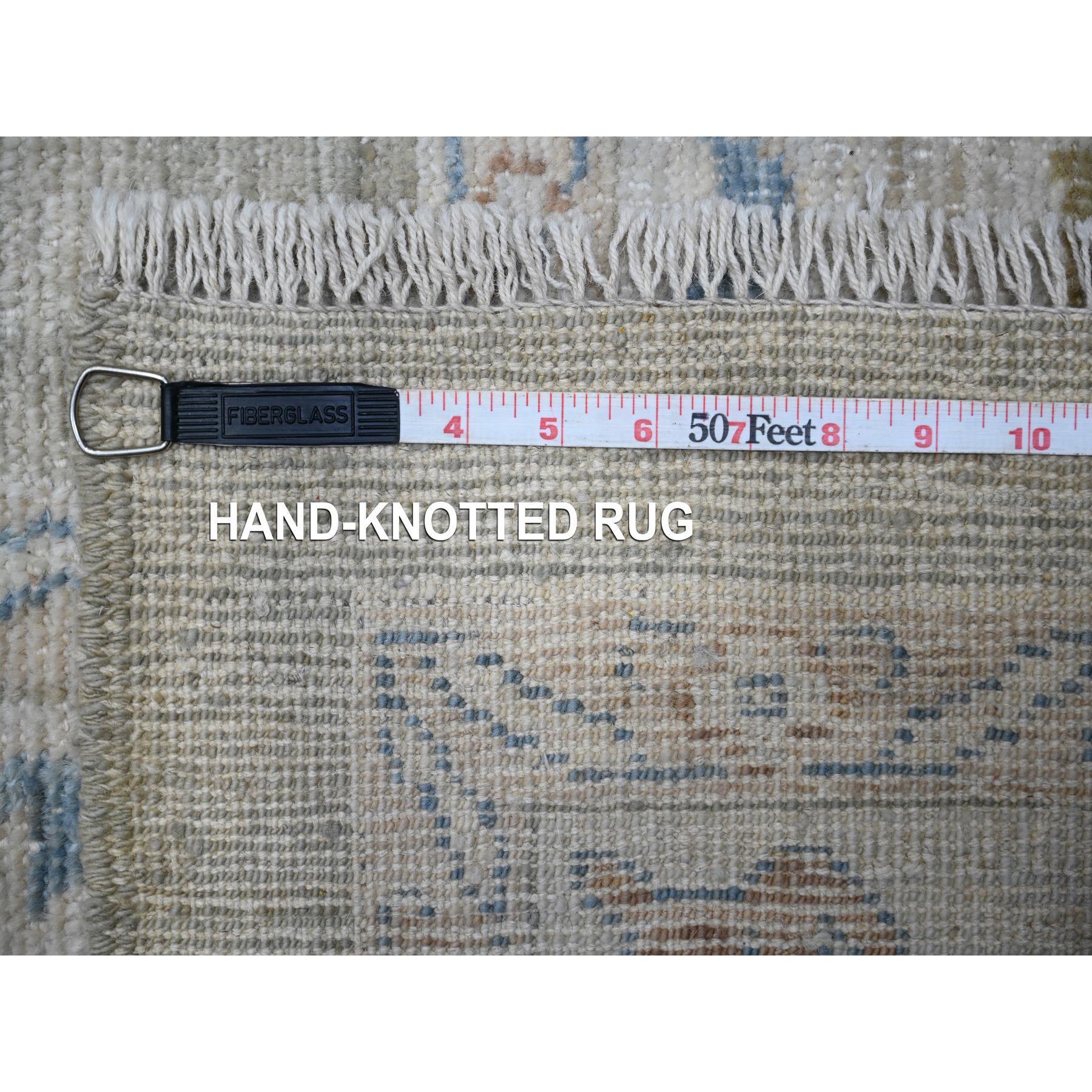 Alfombra Oriental Sólida Gris Anudada a Mano Lana Angora Afgana Oushak XL 12' x 15'10 en venta 5