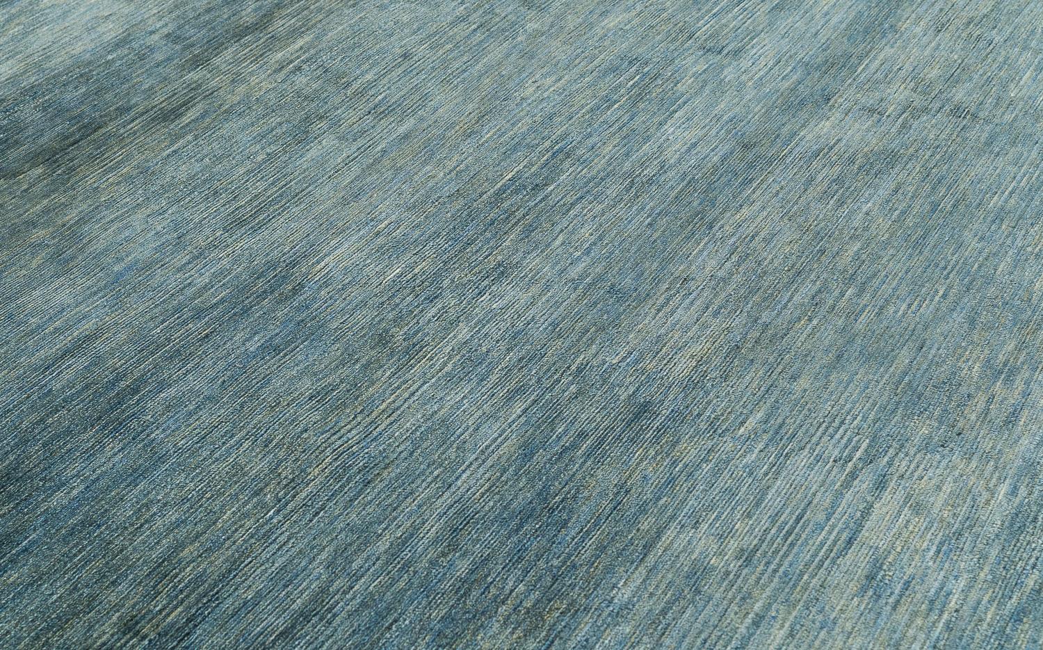Seda de nudo fino de tinte natural verde sólido con paneles finales dorados de Joseph Carini en venta 5