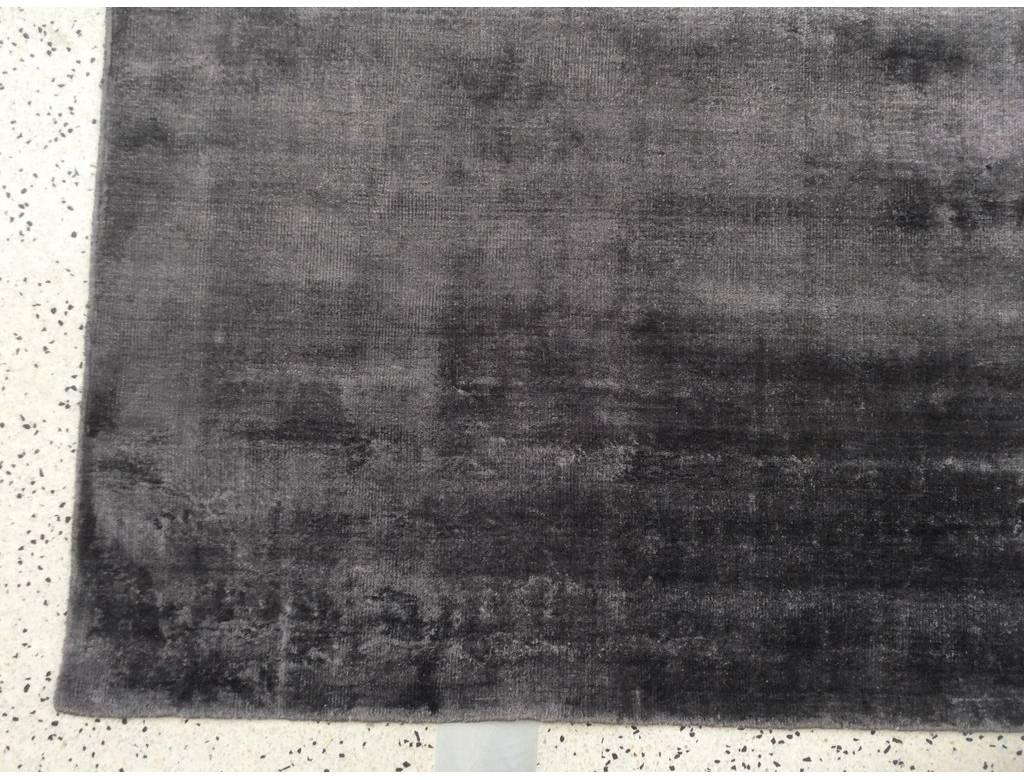Alfombra Gris Sólido Anudado a mano en venta