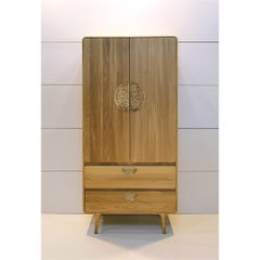 Hammered Brass Door Pull, 20 cm Moroccan Design by Artisanal Craftsmen