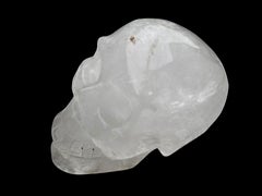 Solid Hand Carved Rock Crystal Skull, 20th Century