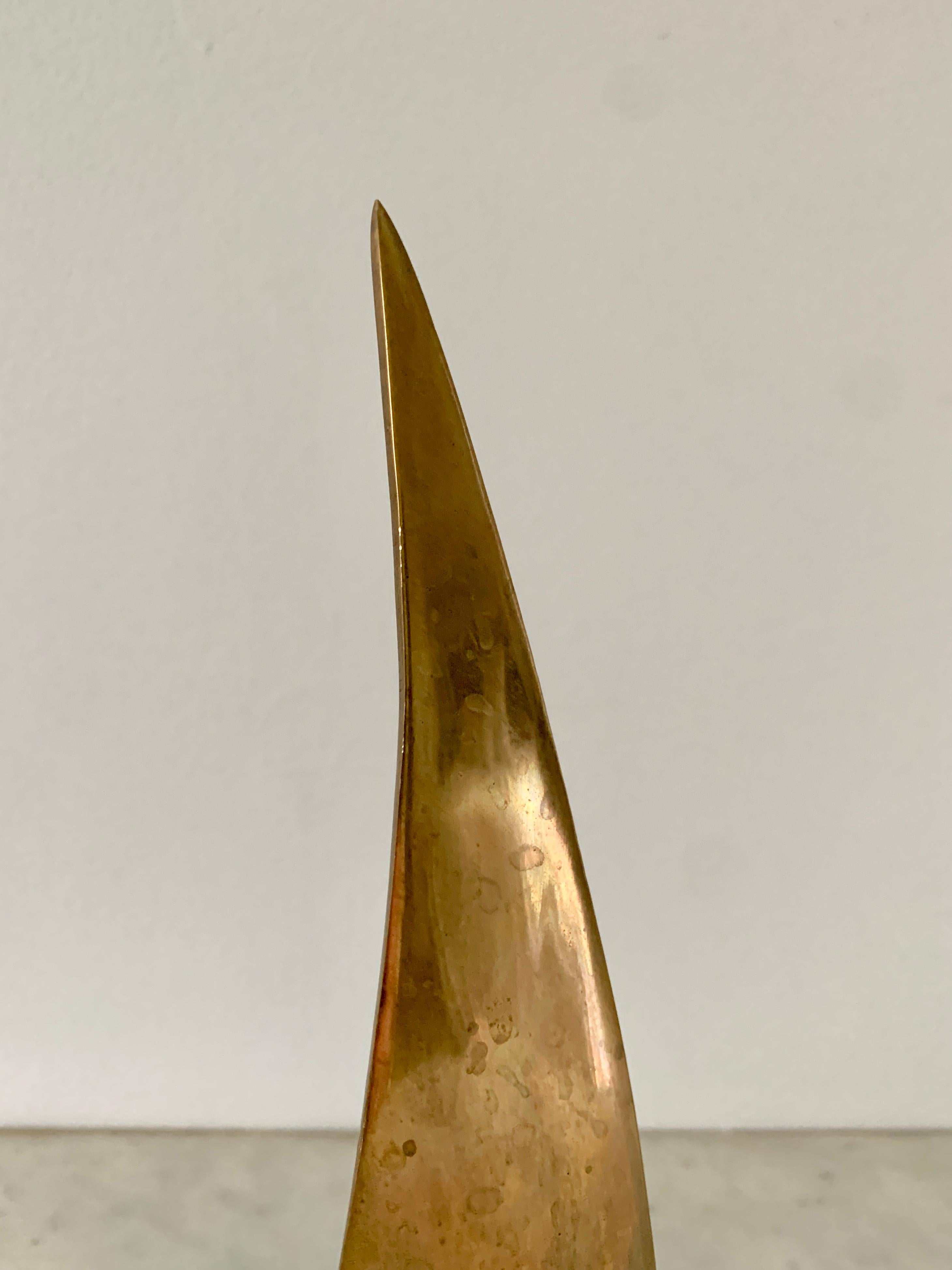 Solid Hand Cast Brass Sailboat 3