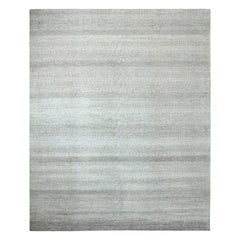 One-of-a-Kind Solid Wool Hand Loomed Area Rug, Parchment, 8
 10 x 12
 3