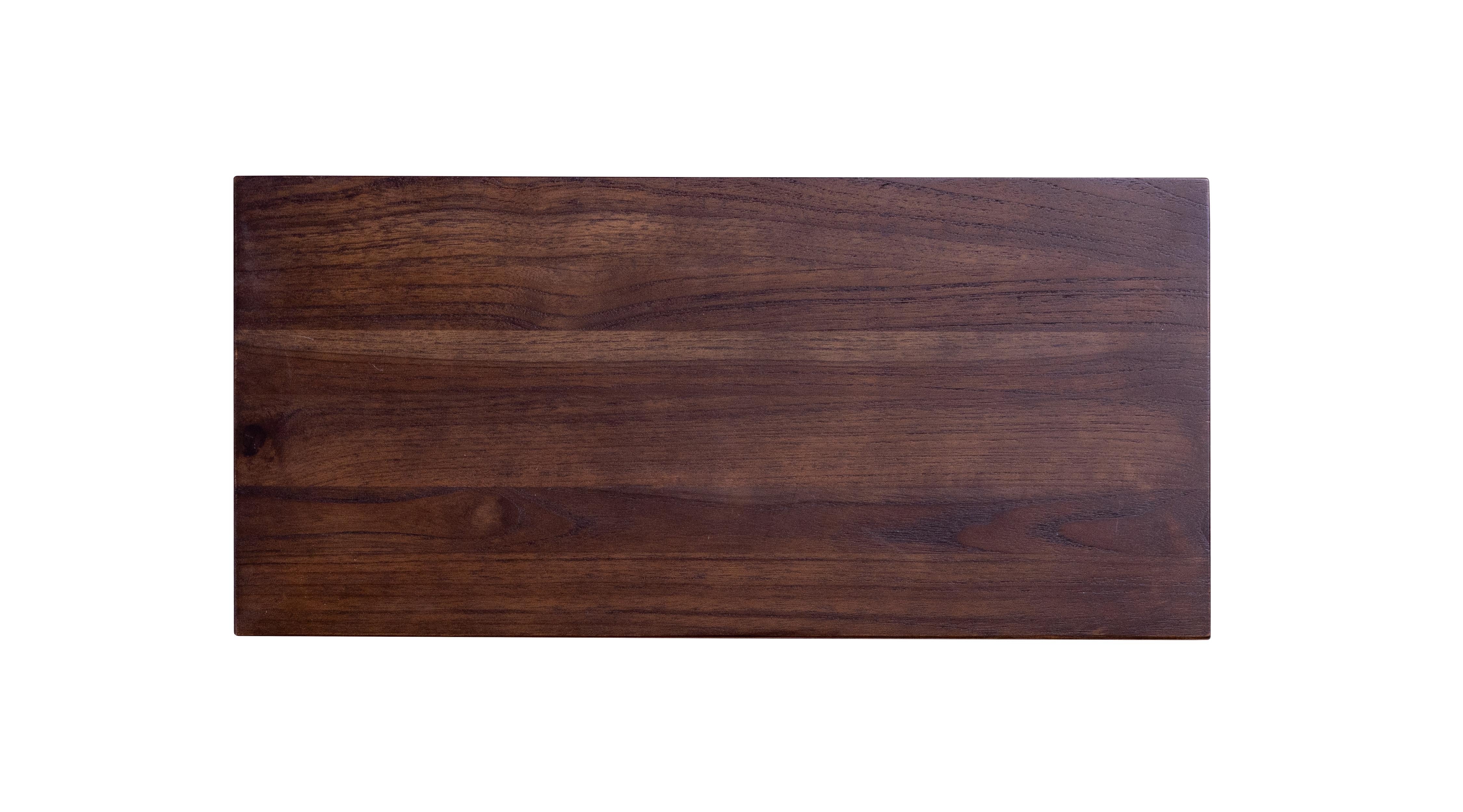 Solid Hardwood Contemporary Trestle Dining Table in a Smooth Natural Teak Finish For Sale 6