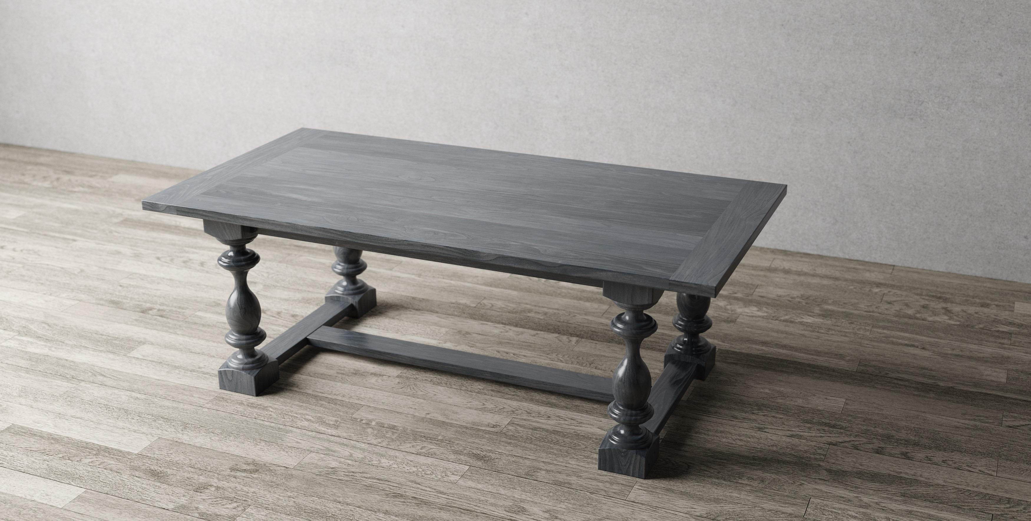 Table à manger de ferme en bois de teck massif Neuf - En vente à Buffalo, WY