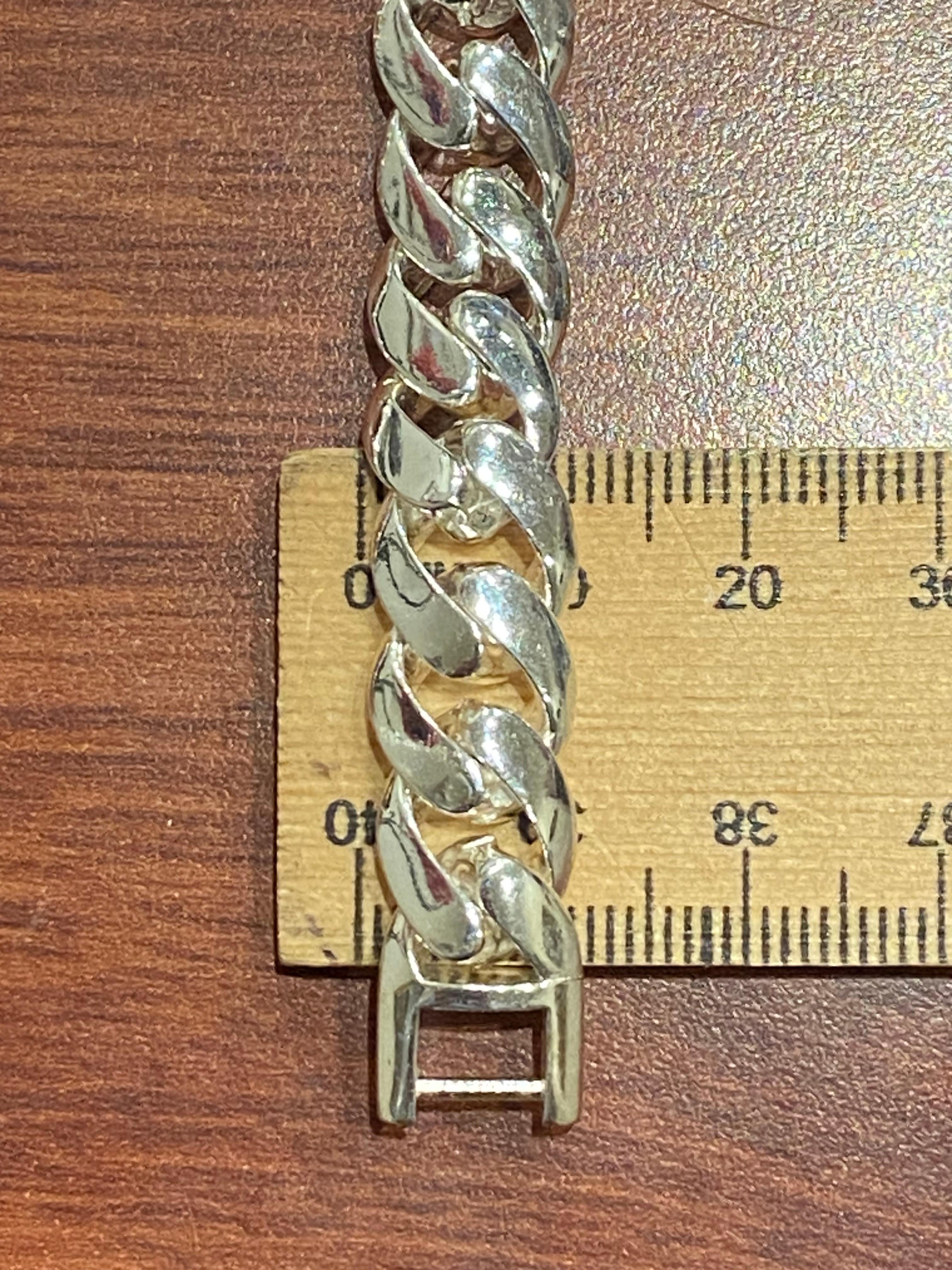 Collana a catena da uomo in argento 925 massiccio e pesante, 126 gr, 58,5 cm. In condizioni ottime in vendita a MELBOURNE, AU