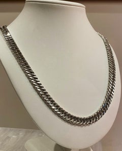 Solid & Heavy 925 Sterling Silver Curb Link Mens' Chain Necklace, 85gr., 60cm.
