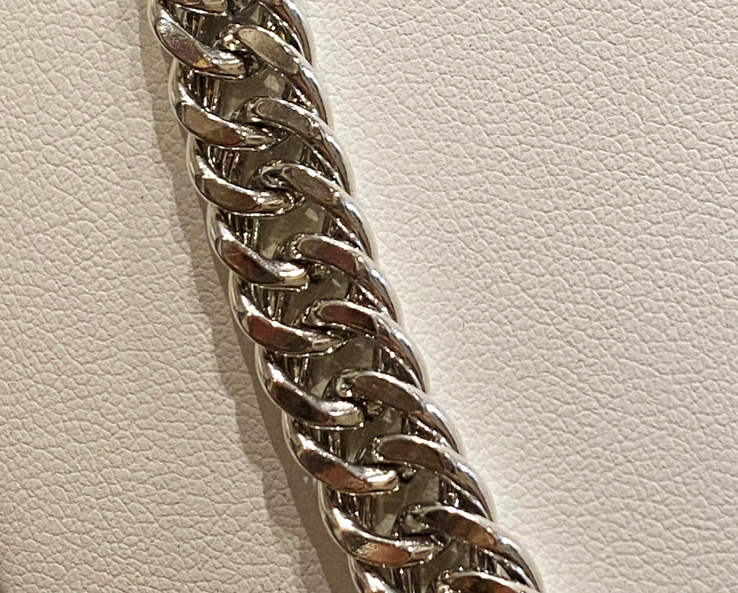 Solid & Heavy 925 Sterling Silver Curb Link Mens' Chain Necklace, 85gr., 60cm. For Sale 4