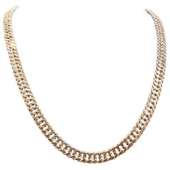 Solid & Heavy 925 Sterling Silver Curb Link Mens' Chain Necklace, 85gr., 60cm.
