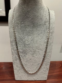 Solid & Heavy 925 Sterling Silver Open Curb Link Mens' Chain Necklace, 65.5cm.