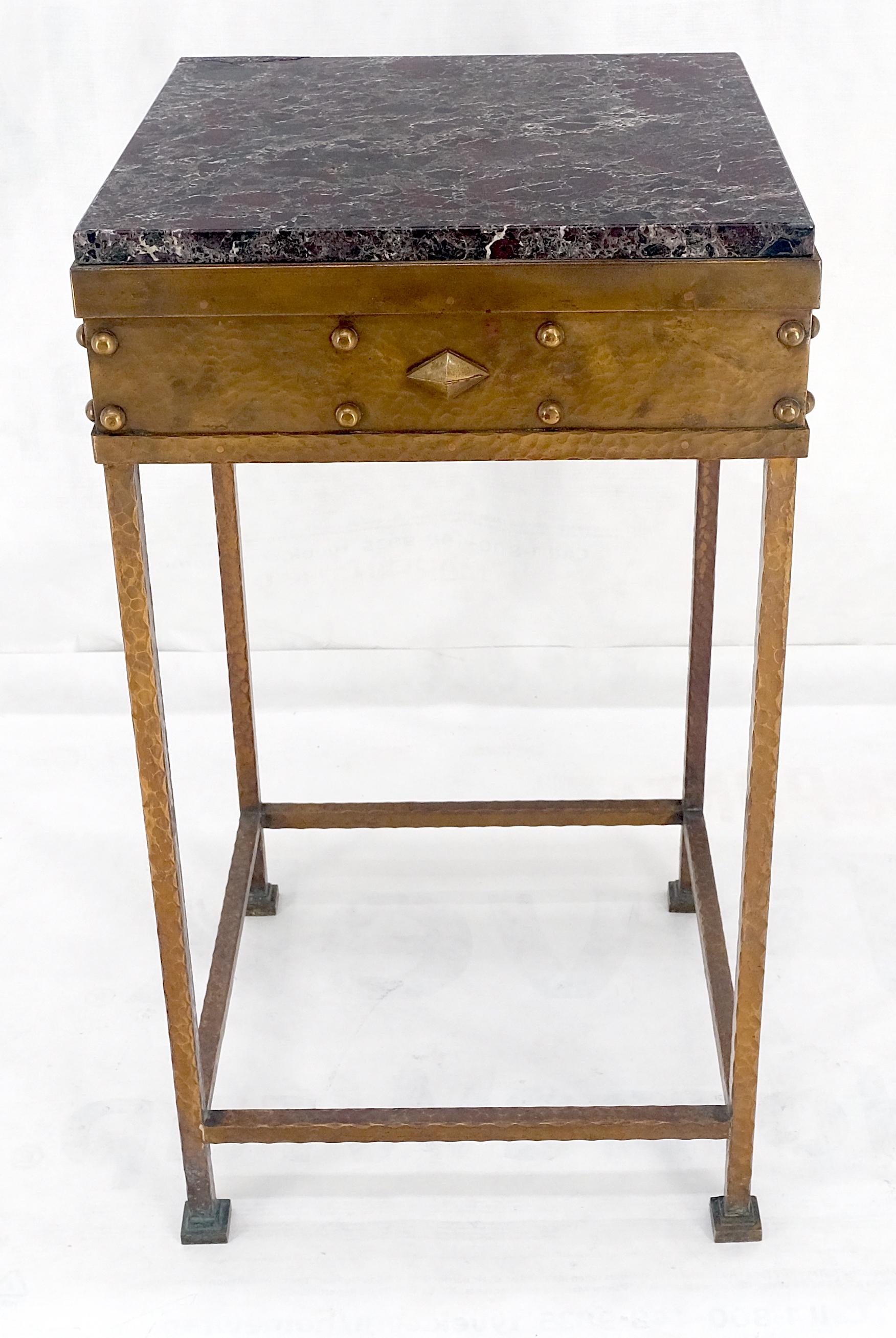 Art Deco Solid Heavy Forged Copper Marble Top 18