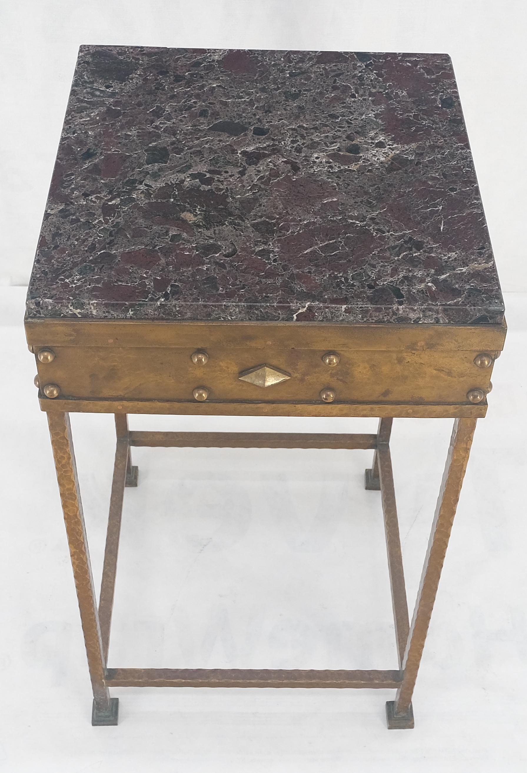 20th Century Solid Heavy Forged Copper Marble Top 18