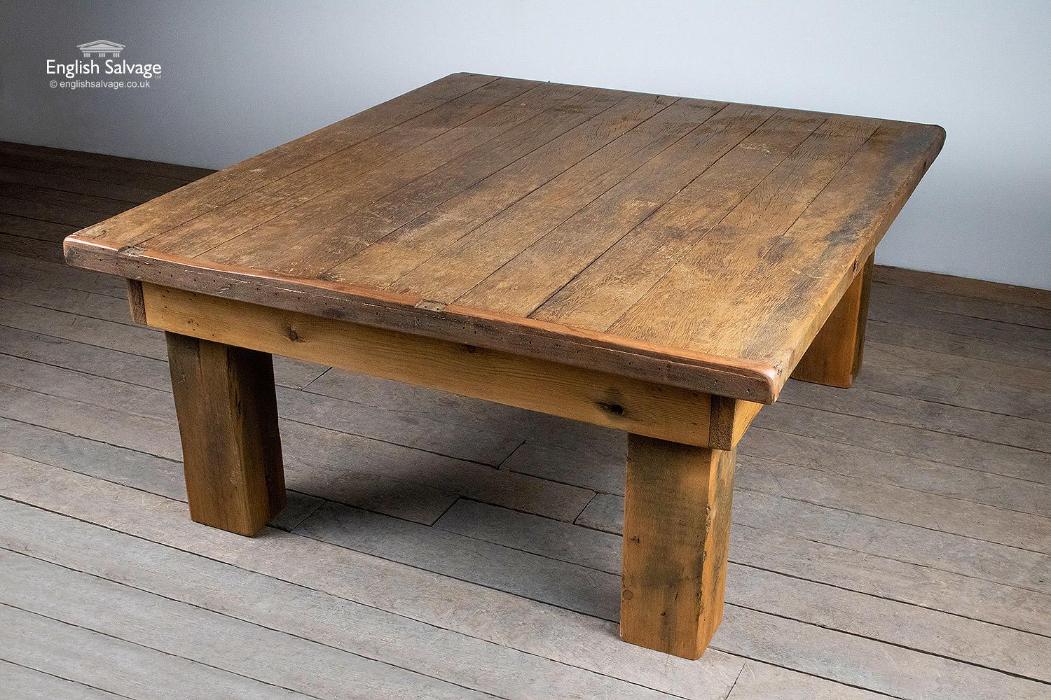 Solid Heavy Table from Reclaimed Wood, 20th Century 2