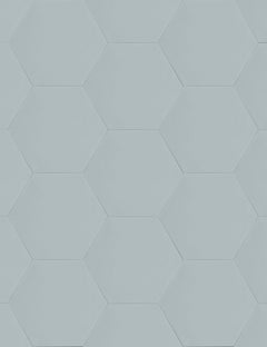 Solid Hex Seamist Cement Tile by Aimee Wilder, Hand-Crafted in Vietnam