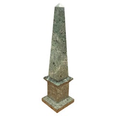 Solid Italian Marble Decorative Obelisk by Grossi Maurizio