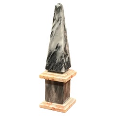 Solid Italian Marble Decorative Obelisk 