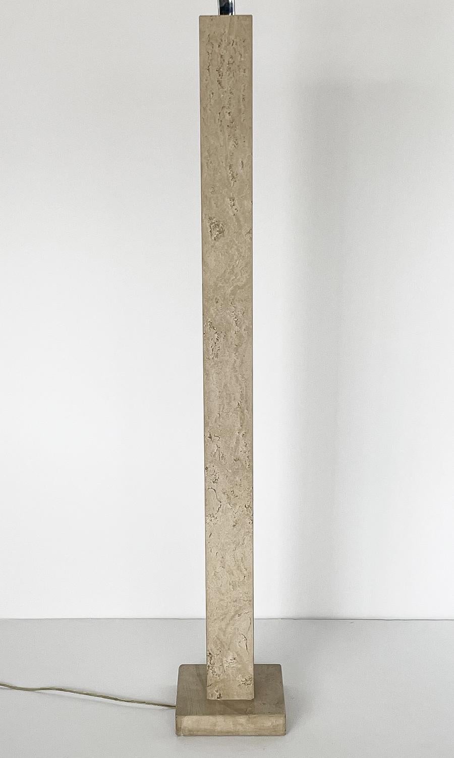 Solid Italian Travertine Floor Lamp by Reggiani 3