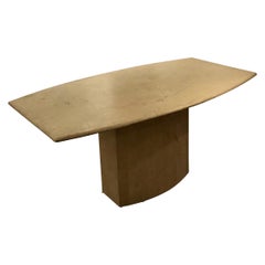 Solid Italian Travertine Postmodern Dining Table