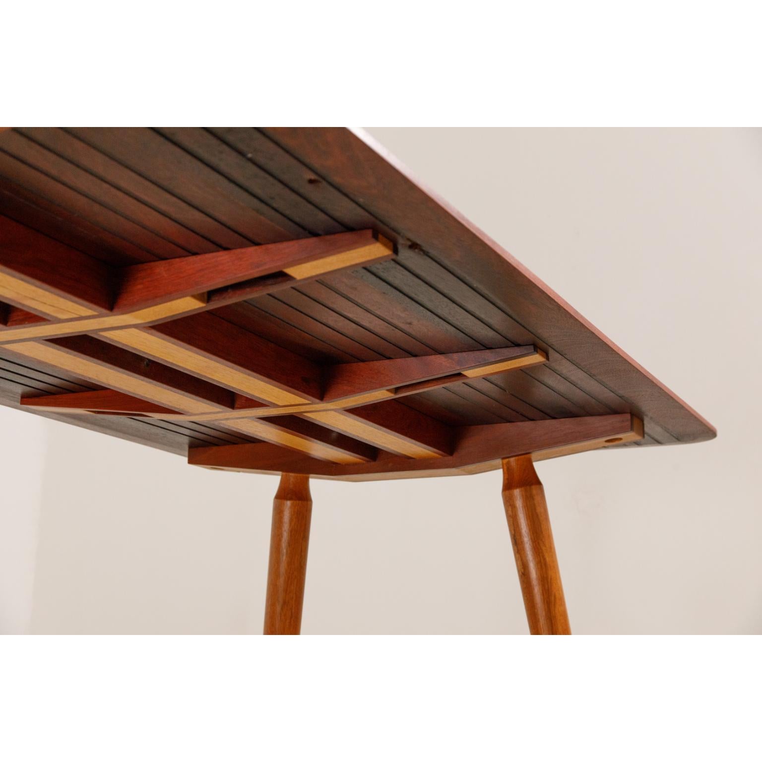Post-Modern Solid Jatobá and Tauari Wood Asa Dining Table by Andreas Anwander For Sale