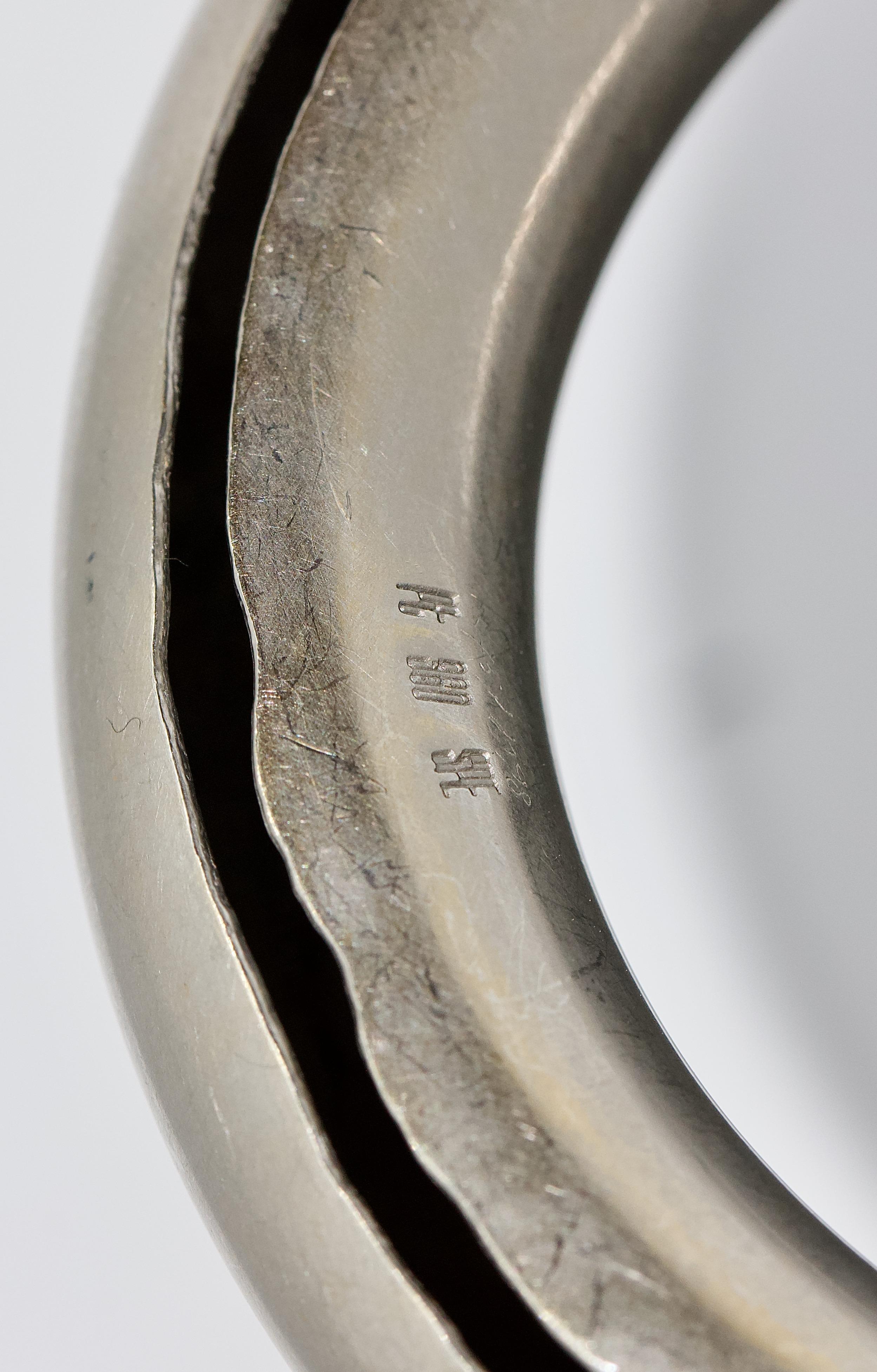 Brazalete de platino 960 macizo para mujer, pulsera de Simon Peter Eiber 'NIESSING en venta 1
